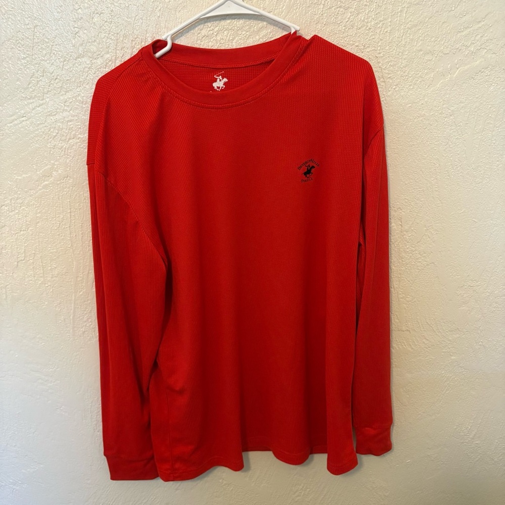 Beverly Hills Polo Club Men's Long Sleeve Loungewear Shirt Size Large